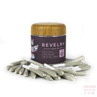 Apple Jax Indica 56 Cannabis Pre-Rolls 28 Grams by Revelry Herb Co obtain high